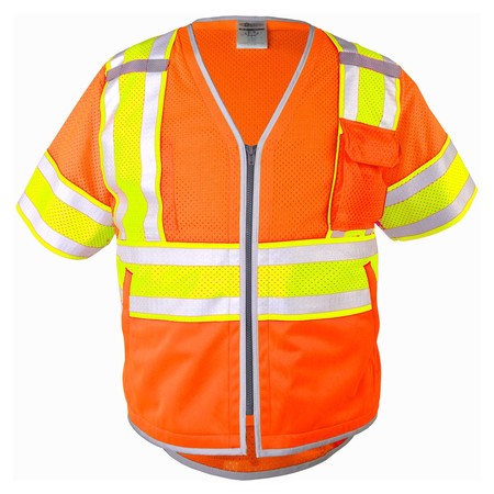 KISHIGO L, Orange, Class 3, Premium Brilliant Series Ultimate Reflective Vest 1574-L